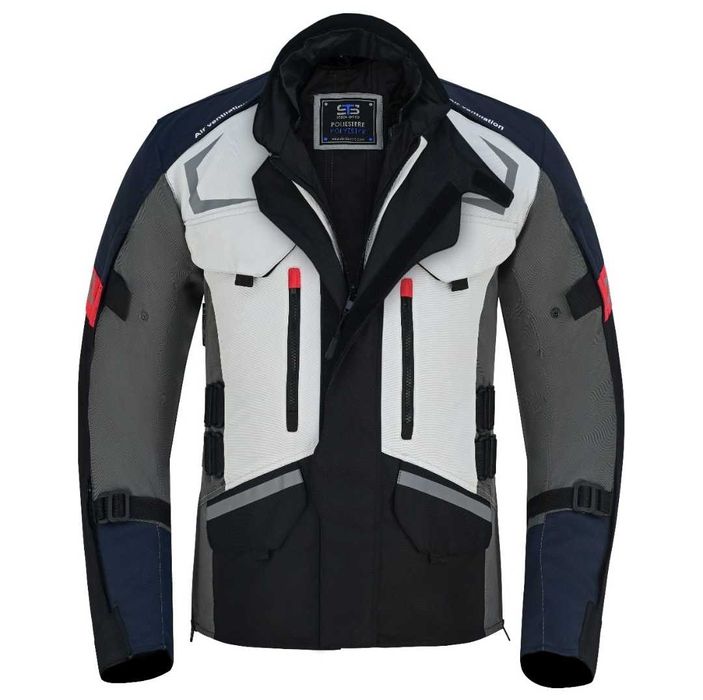 Casaco trail adv touring 3 camadas c/proteções mota scooter novo