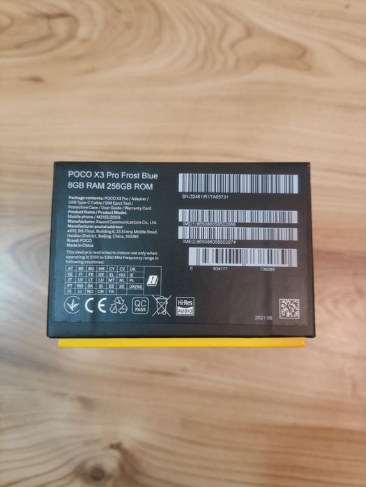 POCO X3 Pro 256GB 8GB RAM Frost Blue Komplet Pudełko Ładowarka Etui