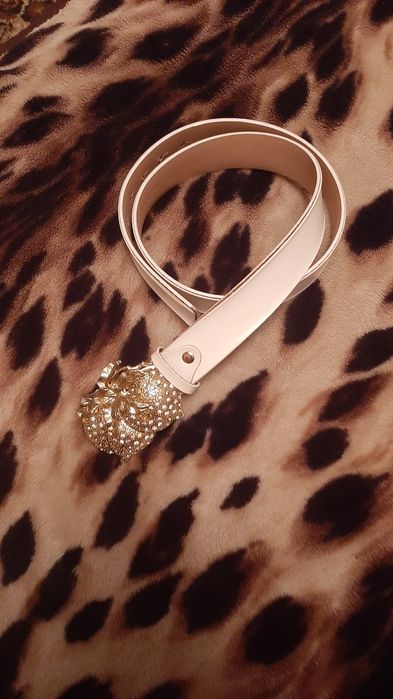 Пояс кожаный белый женский Artigli Италия