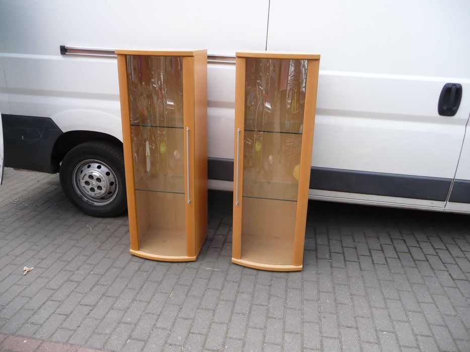 Szafki do salonu przeszklone - 2 sztuki