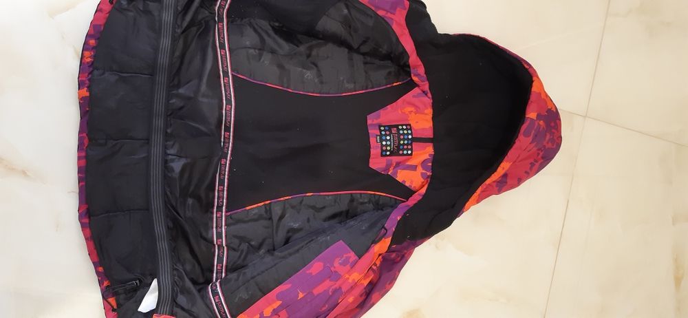 Куртка термо для дівчинки на зріст 140-146+ печатки флісові