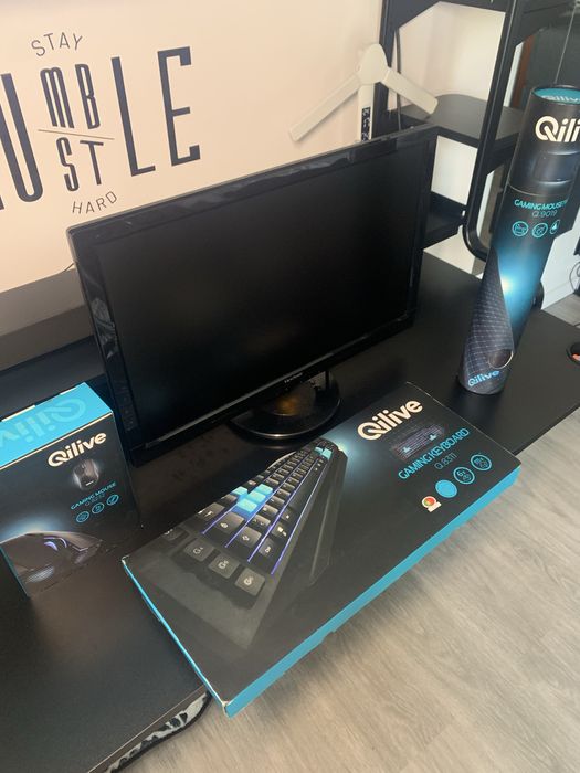 Conjunto GAMING - Monitor, Teclado Mecânico, Rato e Tapete NOVO SELADO