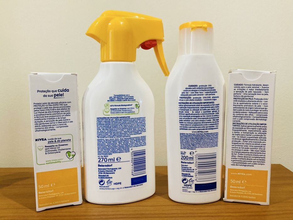 Conjunto Cremes e protetor Solar Nivea e Eucerin(embalagens seladas)
