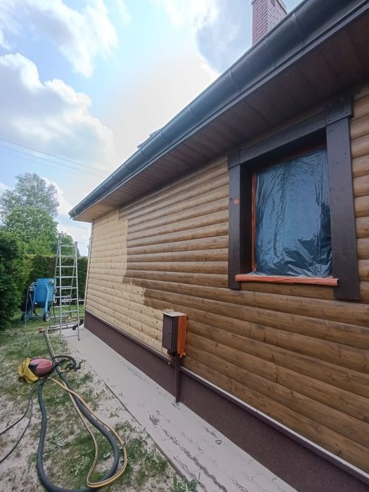 Piaskowanie, malowanie, domy drewniane budynki z cegły mury kamiennne