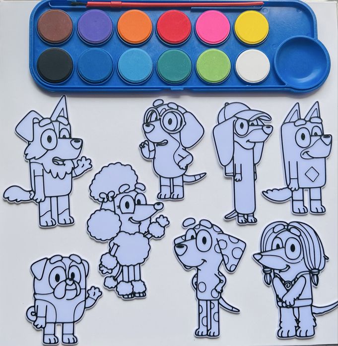 Kit de Colorir Infantil Personalizado - Bluey (Kit Festa)