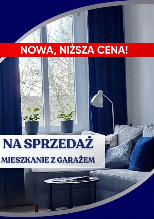 Mieszkanie z garażem na sprzedaż.  NOWA CENA!
