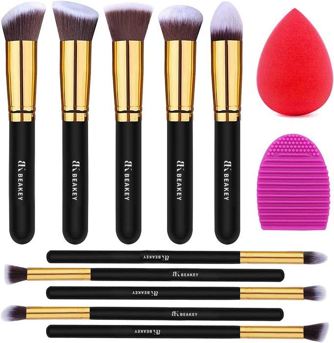 Pó Facial Blush Conjunto de pincéis de maquilhagem com esponja liquidi