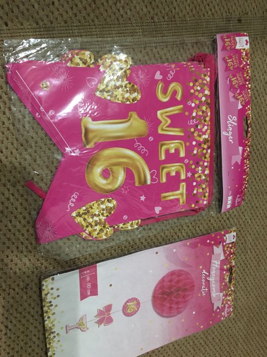 Dekorcje na 16 urodziny