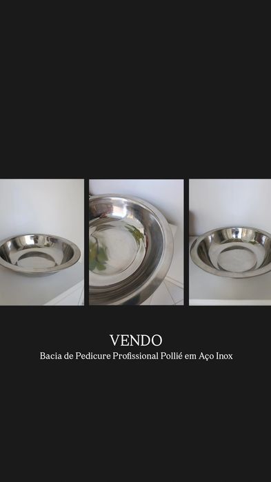 Professional Pedicure Basin Pollier in Stainless Steel