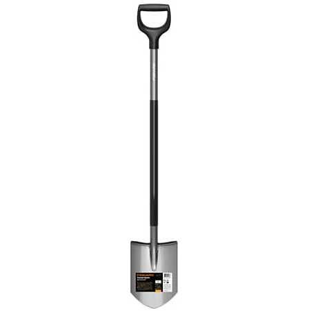 Лопата Fiskars Ergonomic гостра штикова / фіскарс лопата ФИСКАРС