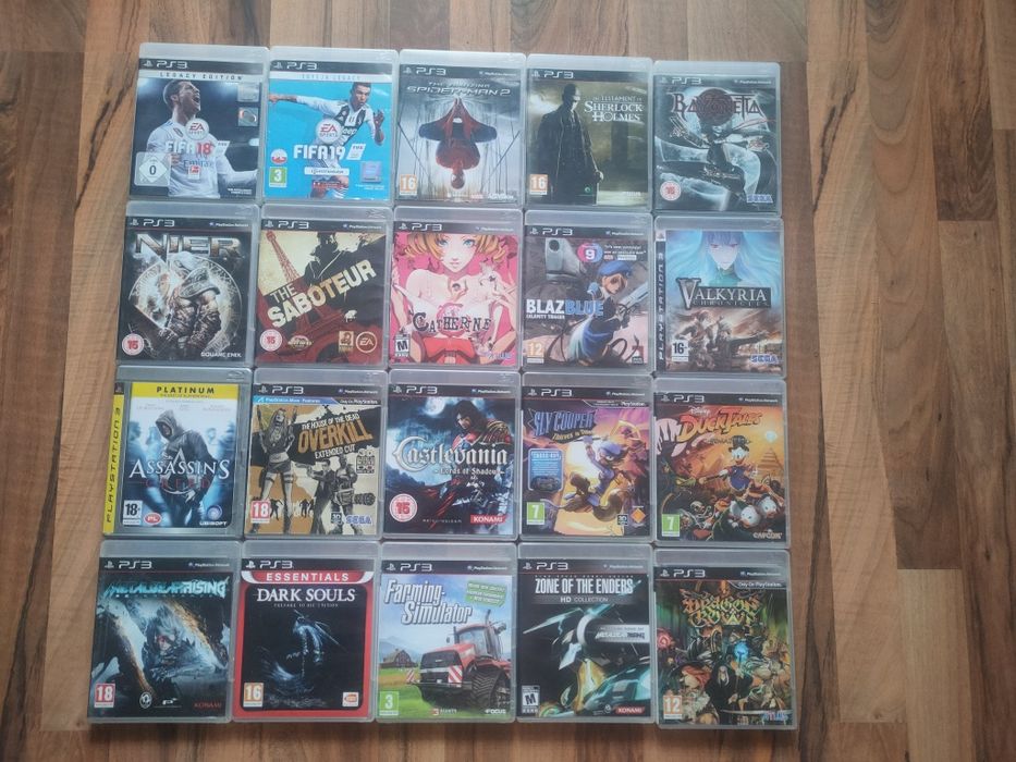 PS3 Spiderman LEGO GTA5 valkyria sly cooper evil within nfs castlevania duck tales dark souls final fantasy FIFA 19 FIFA 18assasins Creed masz effect