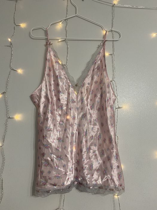 Satynowa pizamka pudrowy róz spodnie + bluzeczka