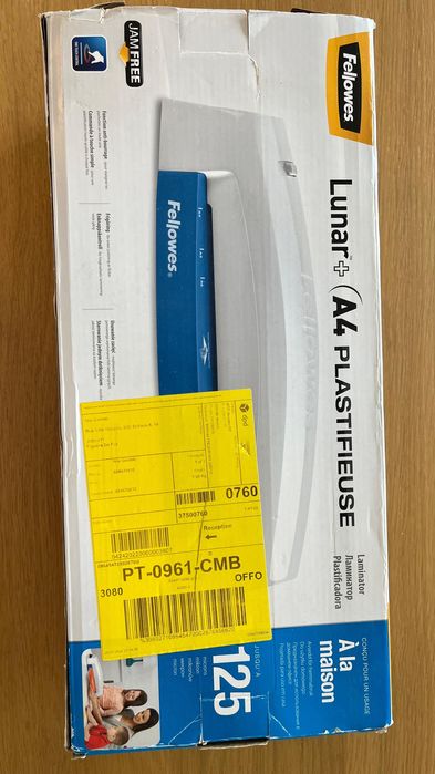 FELLOWES Plastificadora Lunar, A4, 125 μ, Branco e Azul