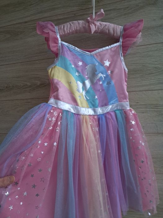 Карнавальное платье единорожки радужное платье единорога 5-6л