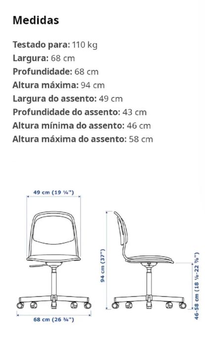 Cadeira de Escritório Ikea