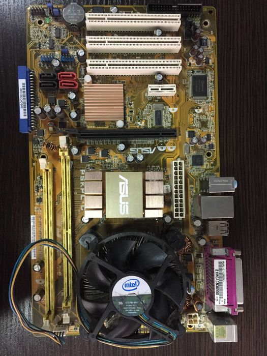 Материнська плата Asus P5KPL-C з процесором Intel Pentium