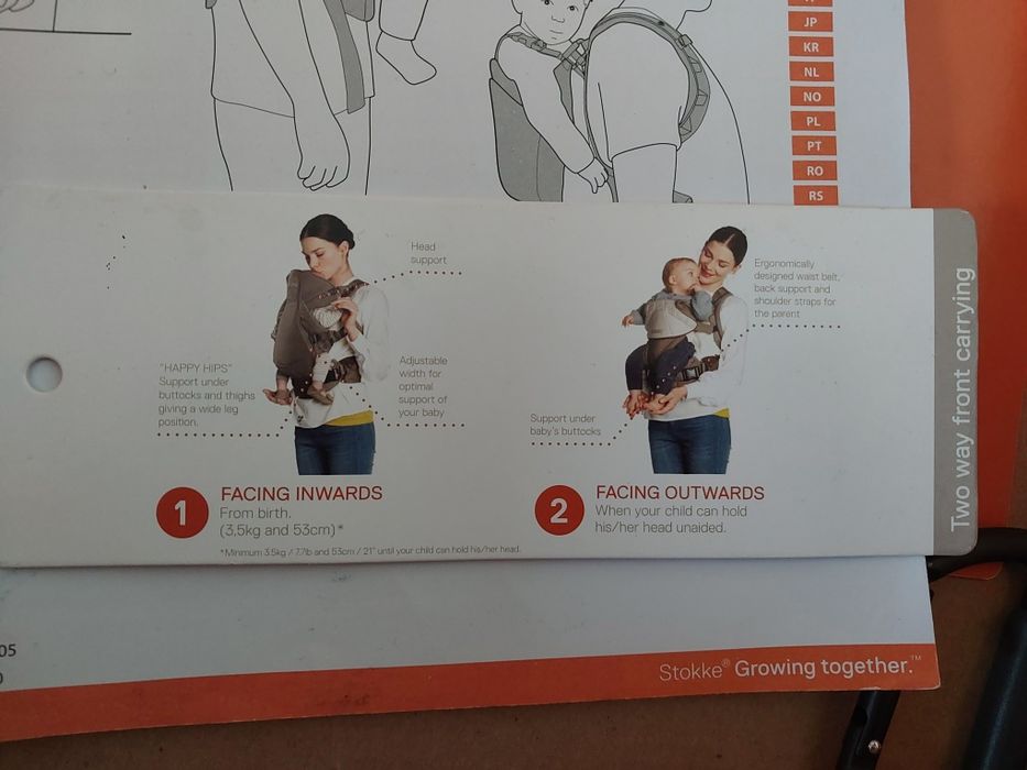 Marsupios 3 em 1 da Stokke a partir da nascença até  criança
