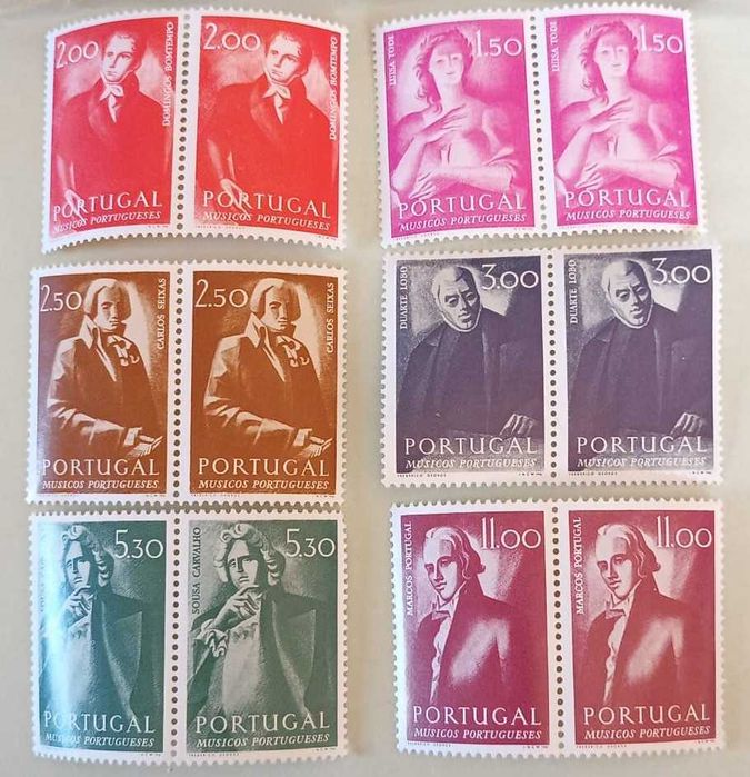 Selos Portugal 1974 Músicos Portugueses (Duplas)