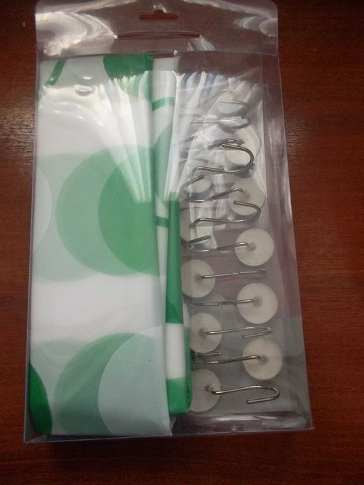 Cortina de banho tons verde64739907212802121