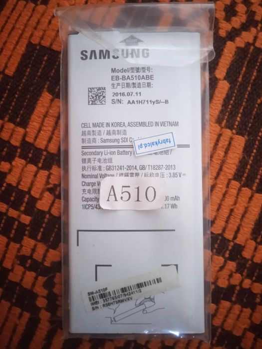 Bateria samsung galaxy A5 2016 A510 w folii oryginalna