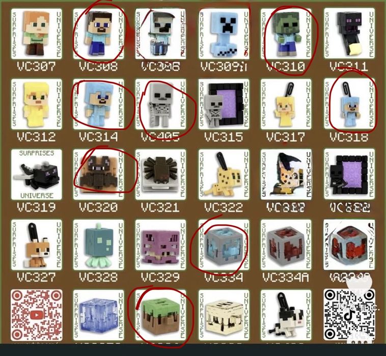Фігурки minecraft kinder joy обмін