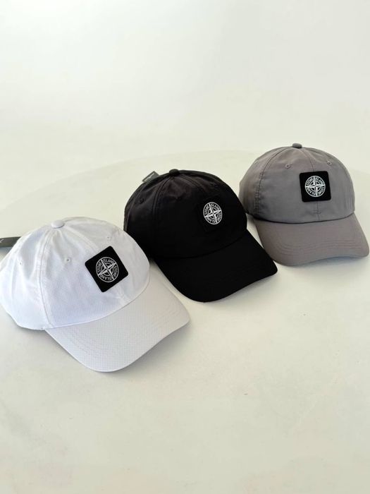 Чоловіча кепка Стон Ісланд чорна/ бейсболка стонік сіра/ блайзер стон