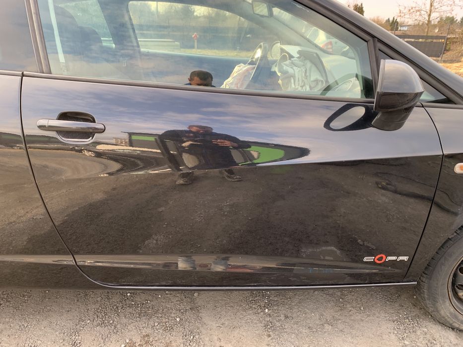 Seat Ibiza IV 6J drzwi prawe przednie prawy przód czarne 3D