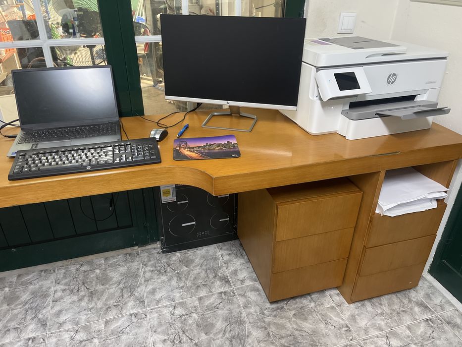 Secretaria grande madeira maciça 2,5 m