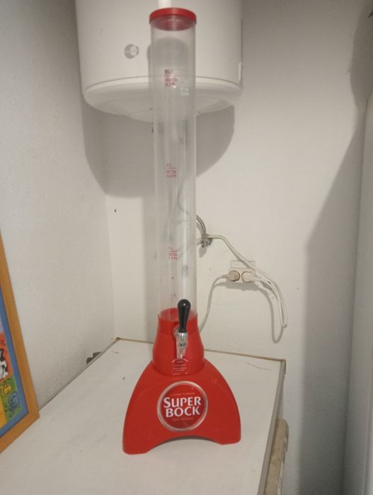 Torre Cerveja Super Bock 3L - Girafa Cerveja com Torneira - Bar Festas