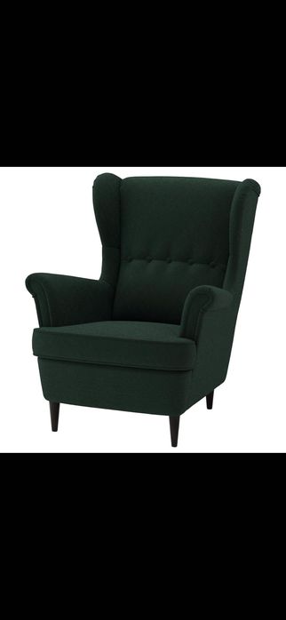Zielony fotel STRANDMON - uszak