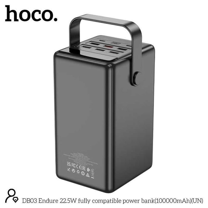 Повербанк Hoco DB03 100 000 mAh 22.5W максимальна ємність
