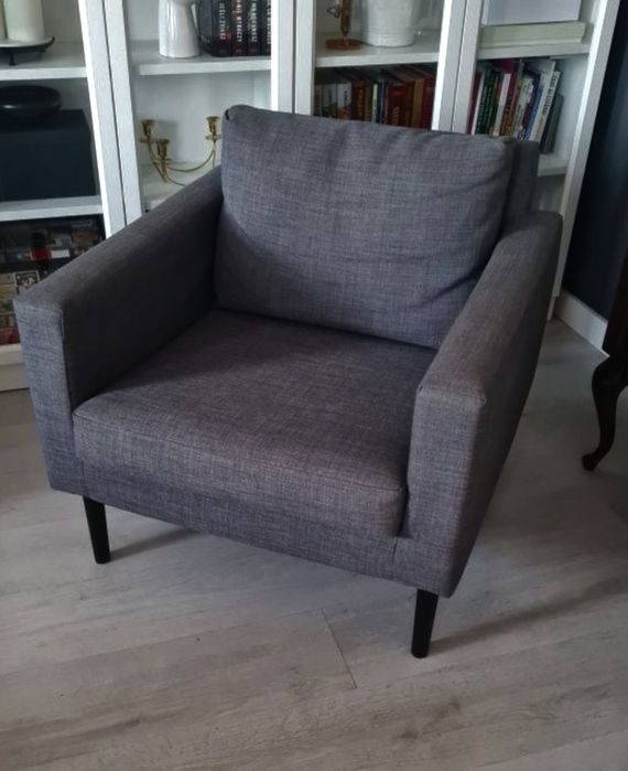 Fotel friheten ikea szary grafitowy idealny