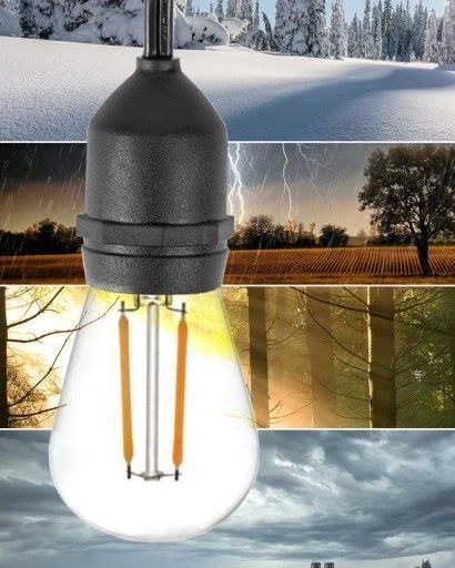 girlanda świetlna ogrodowa 20m +21x żarówka led 1w