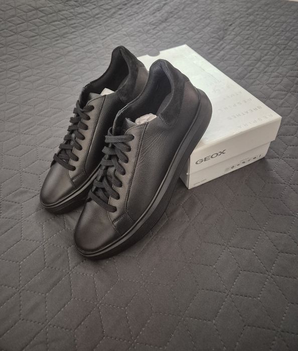 Sapatilhas GEOX em couro Deivem Preto