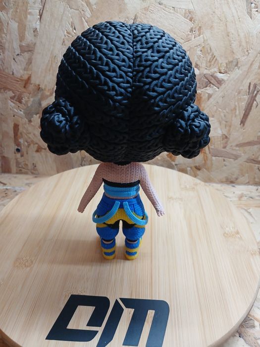 Bonecas Huntrix 3D estilo crochet