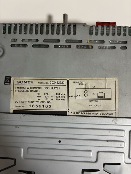SONY CDX-S2220 radio samochodowe