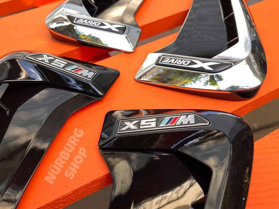 Накладки на крылья жабры воздухозаборники BMW X5 F15 xDrive X5M черные