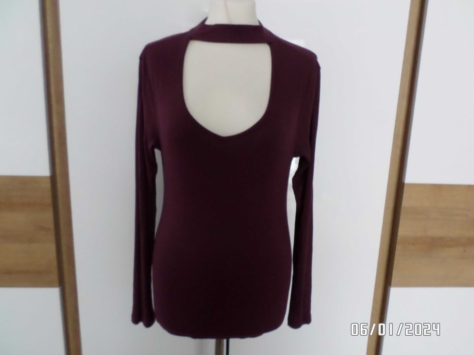 Super bluzka damska-AMISU-rozmiar-36/38-M-Materiał elastyczny