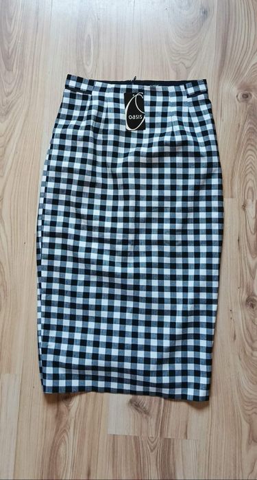Ołówkowa spódnica damska w kratkę Oasis XS 34 6