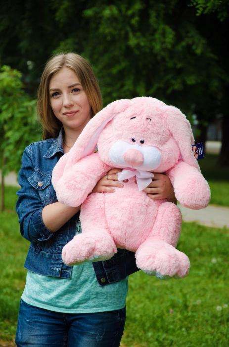 Плюшевий зайчик 75 см!