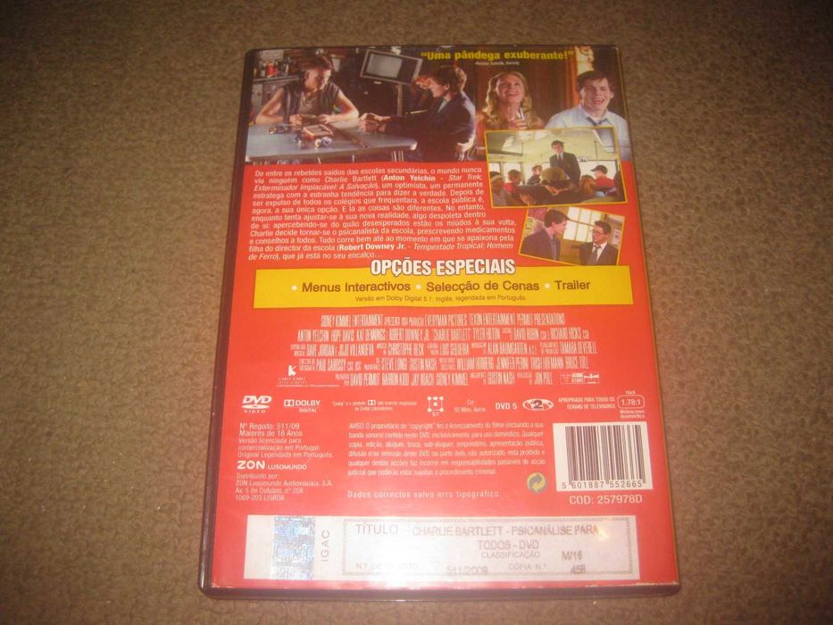DVD "Charlie Bartlett: Psicanálise para Todos" Robert Downey Jr./Raro!