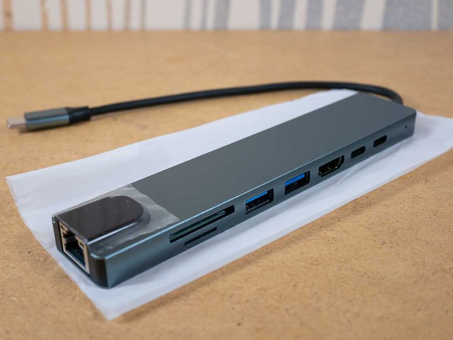 USB-C HUB 8в1 | HDMI 4K + LAN + PD (Цена с ОЛХ доставкой)