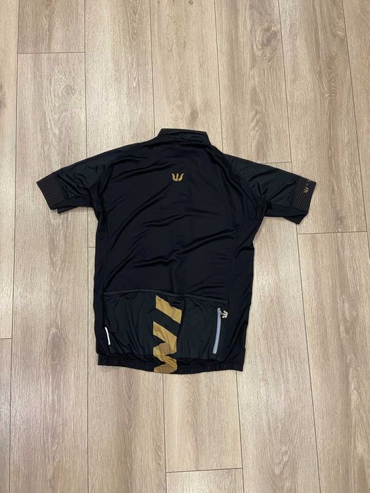 |2XL-L| Велофутболка / Велоджерси / Джерси Vermarc Winn PRR Black / Gold Short Sleeve Jersey