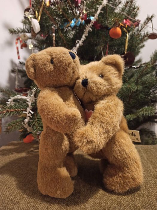 Vintage, wypychane, przegubowe pluszowe misie (teddy)