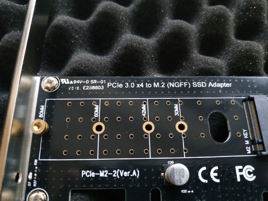 Переходник c PCI-E x4 в M2 NVME SSD адаптер (Новый) М ключ: 150 грн ...