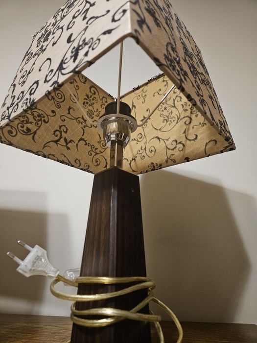 Dwie lampki nocne drewniane maxfliz