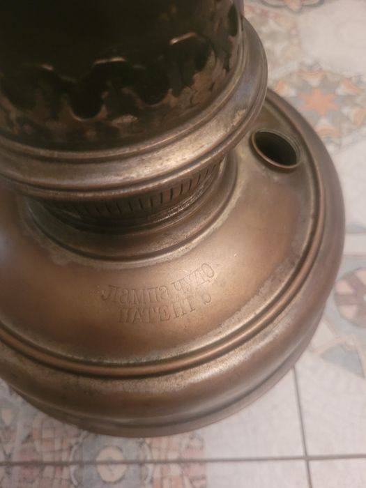 Stara miedziana lampa naftowa EHRICH & GRAETZ
