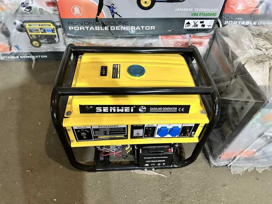 Генератор Senwei SV28000E2 7кВт 1-фазний бензиновий з електростартером