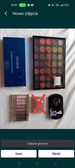 Kosmetyki, paletki, zestaw paletek