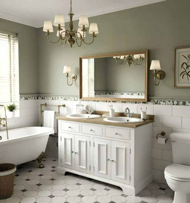 Szafka na umywalki, retro, z drewna, w stylu angielskim